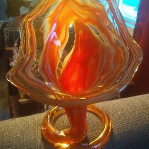 Vintage Sooner Trumpet Vase